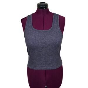 NEW NWT Women's Fabletics "Restoreknit Ribbed Tank" Gray | Size Large